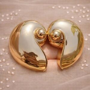 Gold Snail Earrings